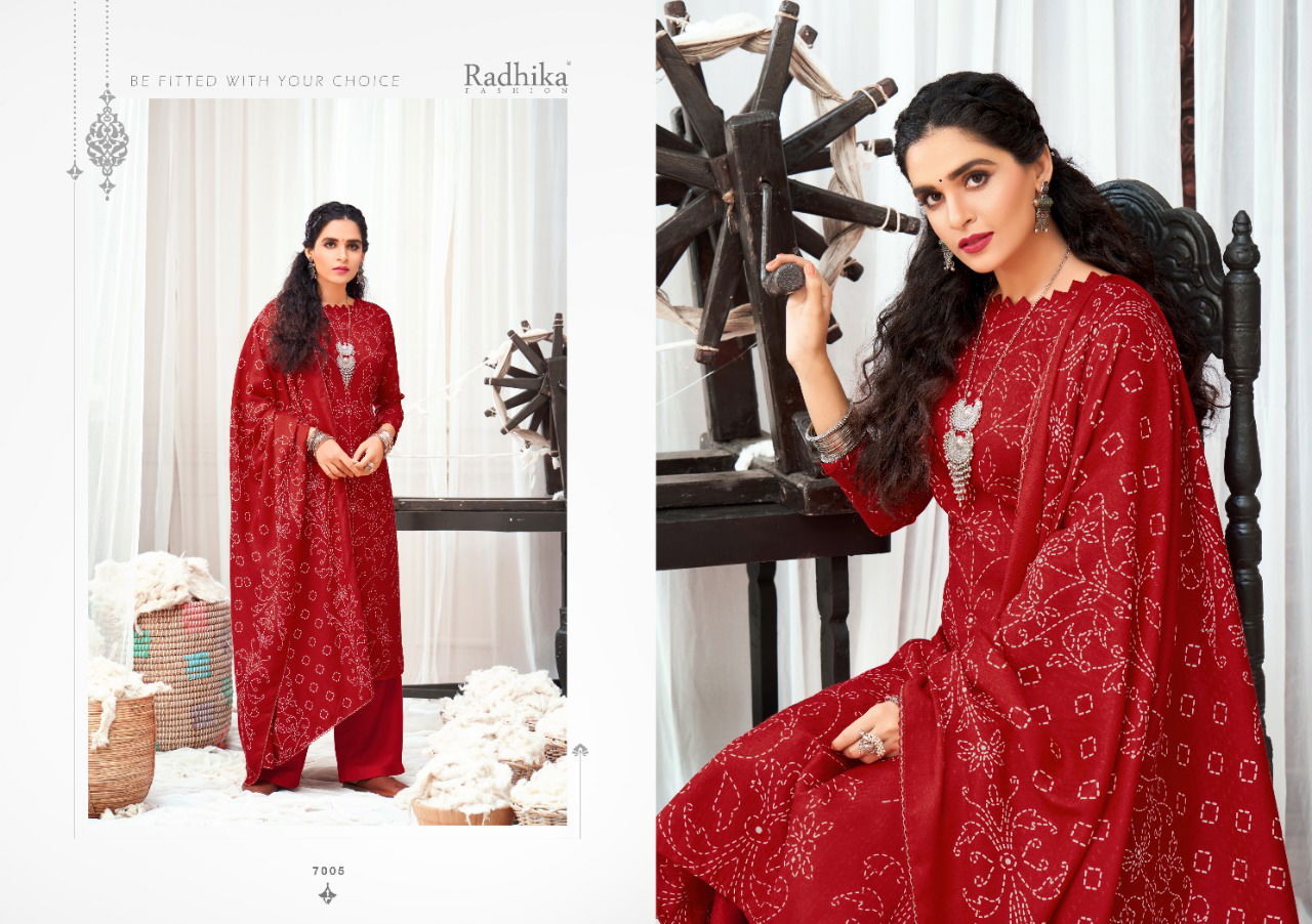 Radhika Sumyra Bandhani Winter Ethnic Wear New Printed Designer Pashmina Collection